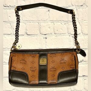 EUC Brown & Tan MCM Multiway Bag With Removable Chain Strap